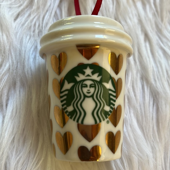 Starbucks Holiday Hearts Mug Ornament - Picture 1 of 9